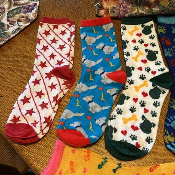 Children’s Lot of 9 pairs of fun colorful Socks NWOT Great new condition - Picture 2 of 8